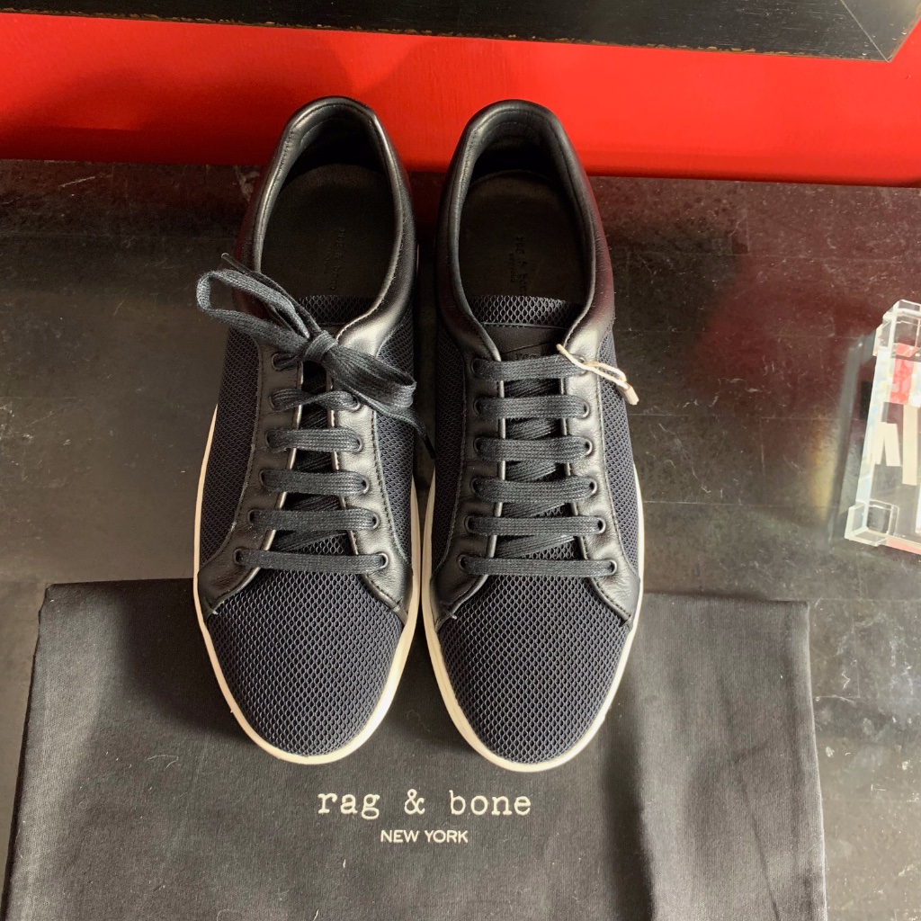 Rag & Bone Nib Leather-Trimmed Sneakers 10